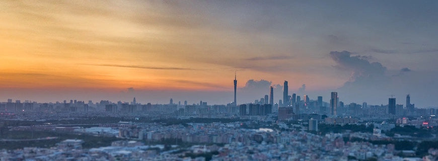 Image of vast cityscape in fading light