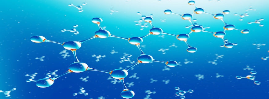 3d illustration of molecule compound of hydrogen and carbon