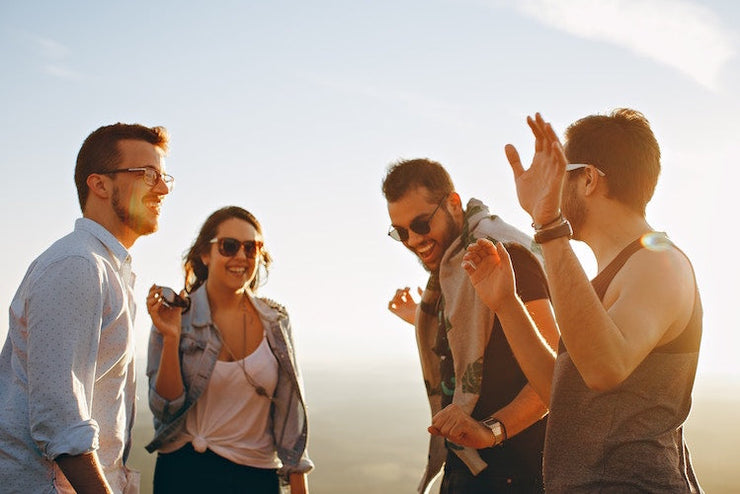 Image of four smiling friends