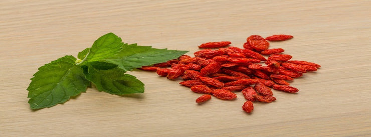 Dry berberis heap on the desk