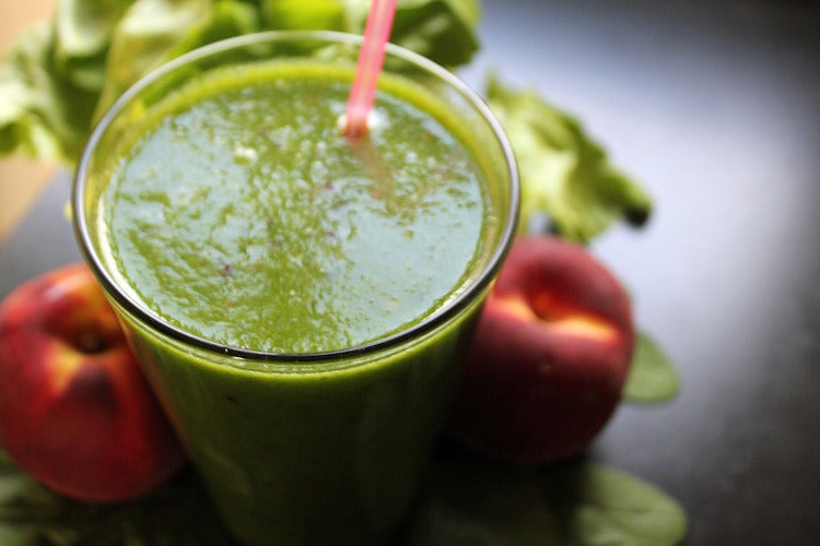 Green drink in a glass