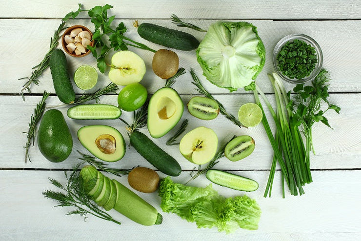 slection of green vegetables on a table