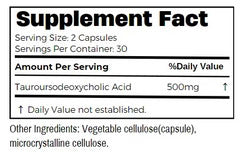 TUDCA Supplement - 250mg Capsules