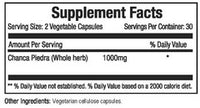 Chanca Piedra supplement facts sheet